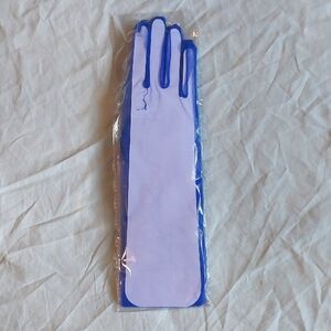 Long Blue Gloves
